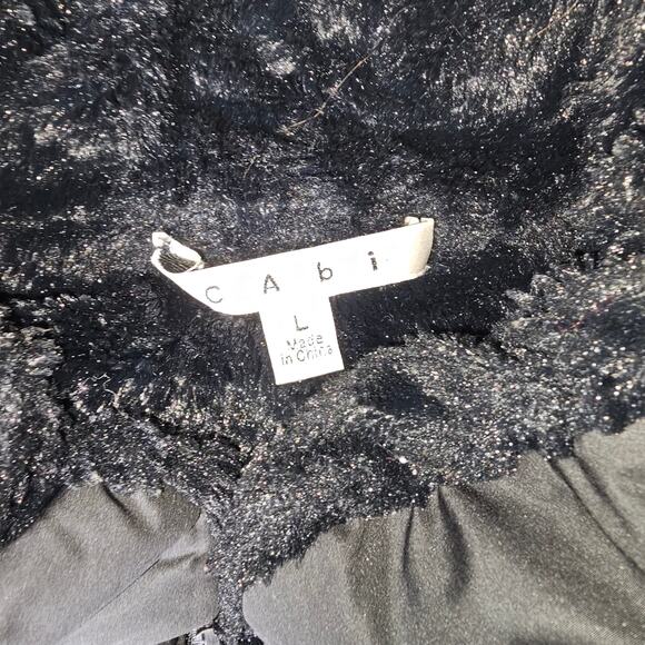 Cabi Reversible Nylon Vest with Faux Fur Lining, Large PTP 19.5 Length 23 - Picture 7 of 8